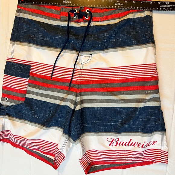 Budweiser Men's Swim Shorts - Red, Blue, White - Picture 5 of 7
